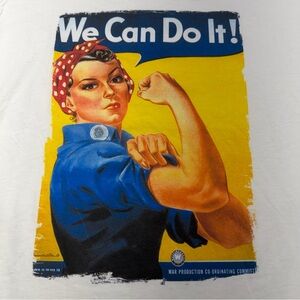 Rosie The Riveter We Can Do It T-Shirt Palm Springs Air Museum Women’s Size XL